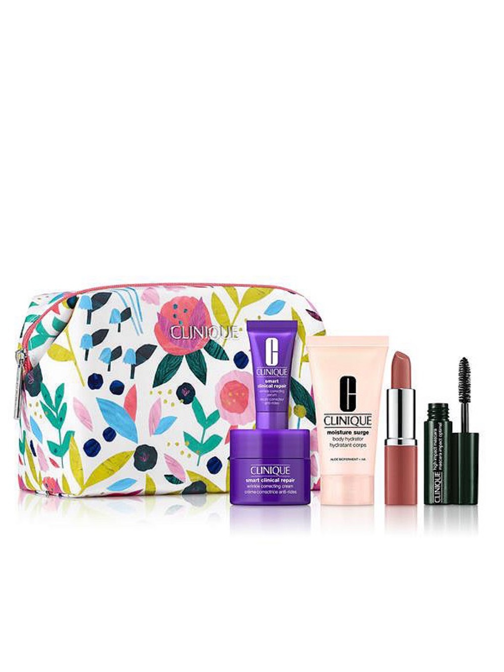 NWT Clinique Makeup Bag with Mousturizer, Lipstick, and Mascara
